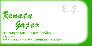 renata gajer business card