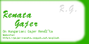 renata gajer business card